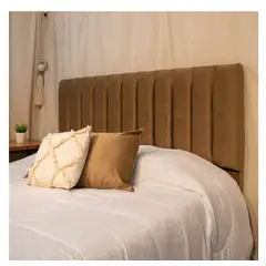 GENERICO - Respaldo Tubular al piso Felpa Marrón King