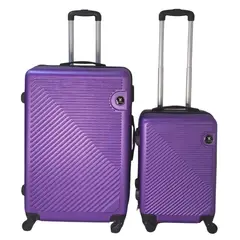 GENERICO - Pack de 2 Maletas Rigidas 10 kg y 28 kg Cabina y Bodega Morado