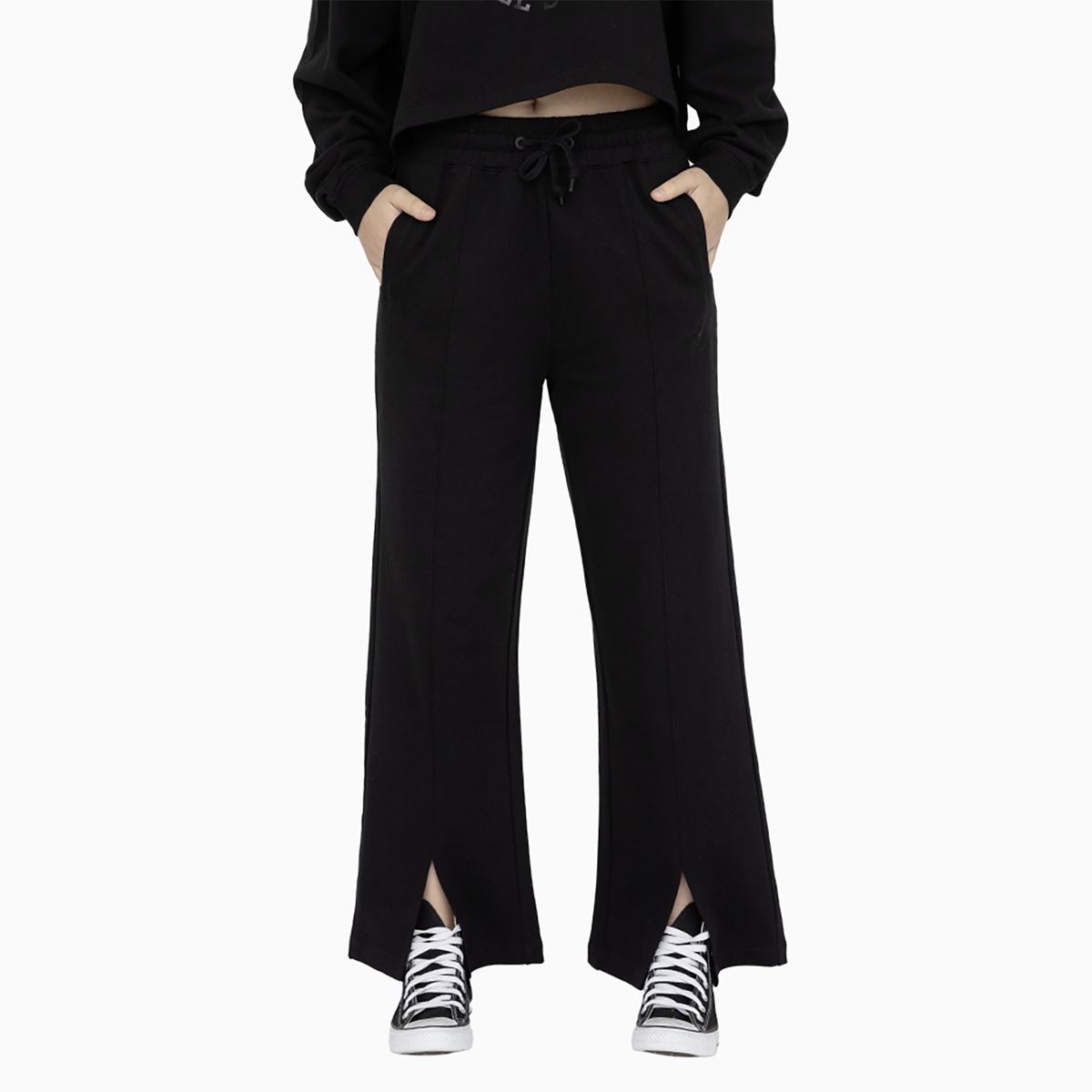 CONVERSE - Pantalón Converse Small Shine Patch Chevron Mujer Negro