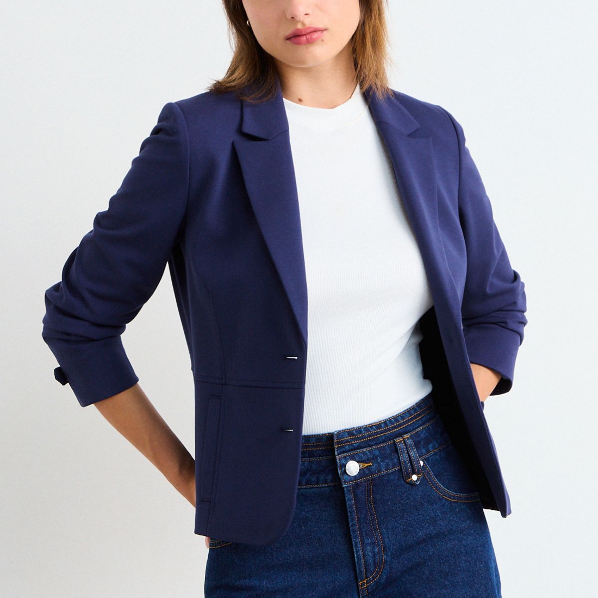 IO - Blazer Liso Mujer Azul Io