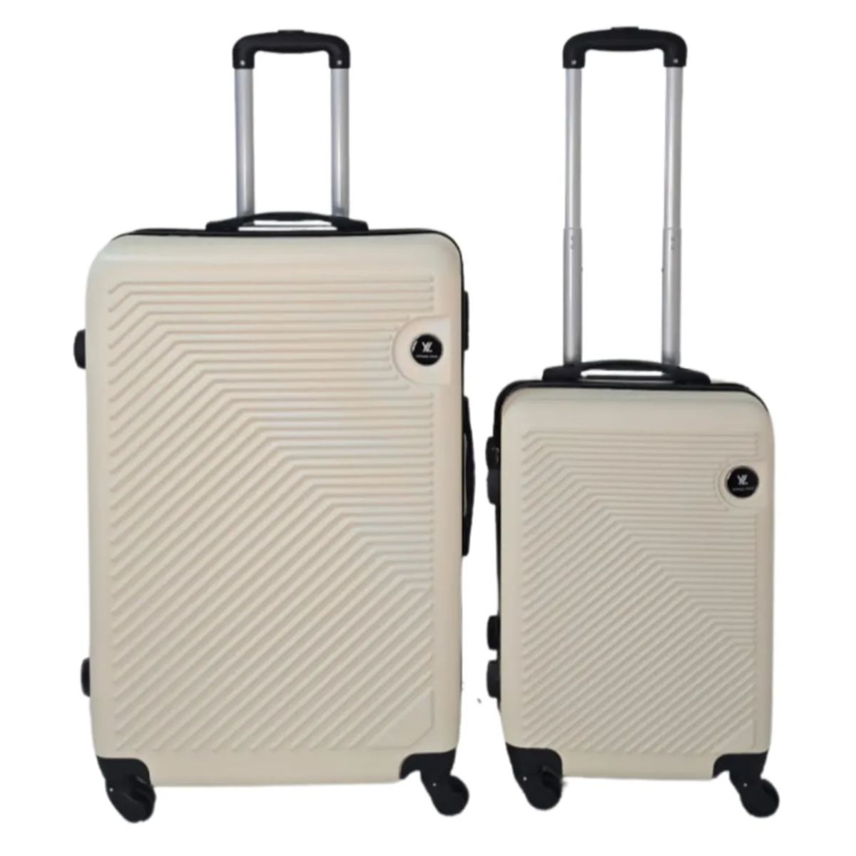 GENERICO - Pack de 2  Maletas Rigidas 10 kg y 28 kg Cabina y Bodega Beige