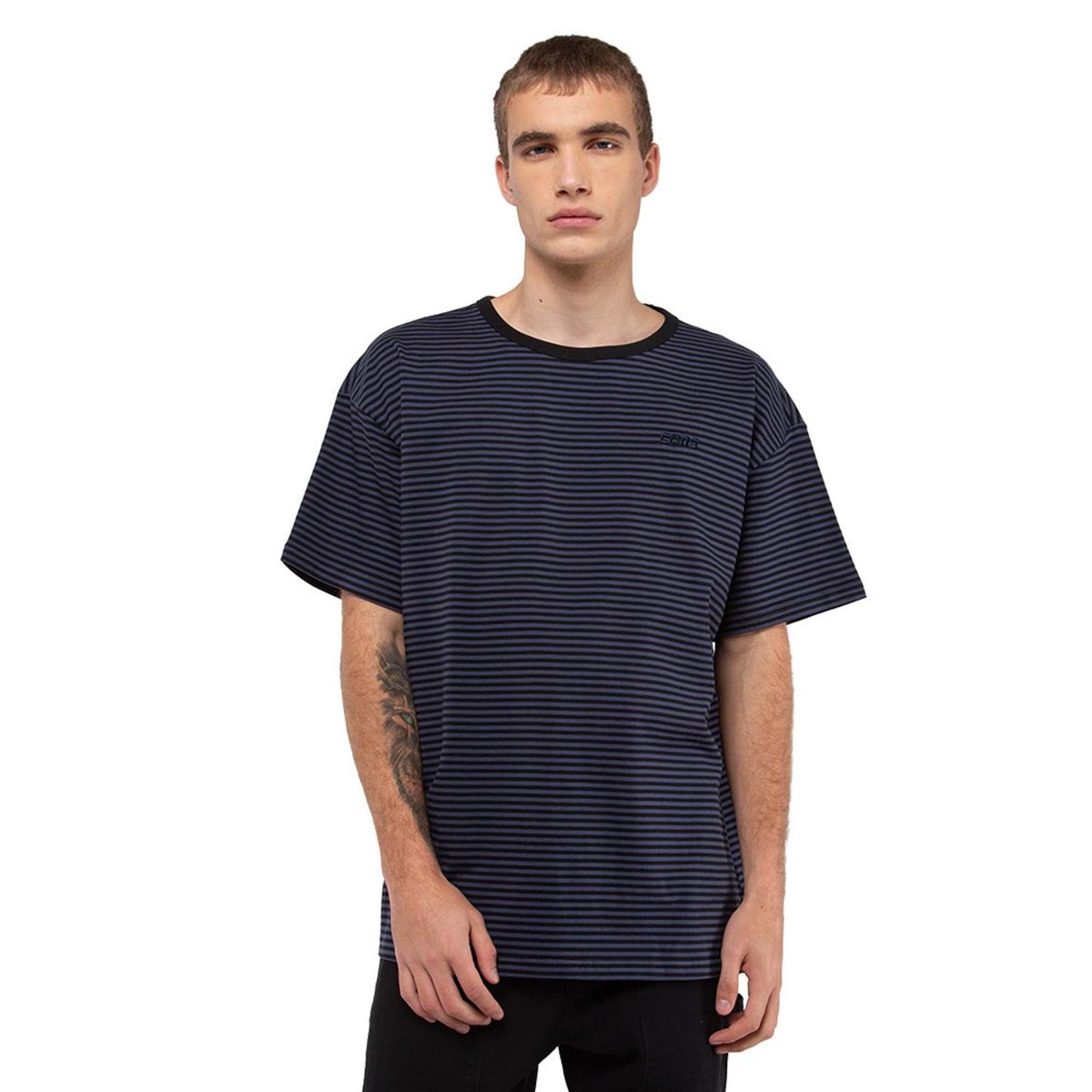 CONVERSE - Polera Converse Stripes M/C Hombre Azul