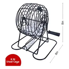 GENERICO - Juego de Bingo Completo Incluye Tombola Fichas Pelota