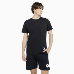 CONVERSE - Polera Basic Retro Chuck M/C Hombre Negro