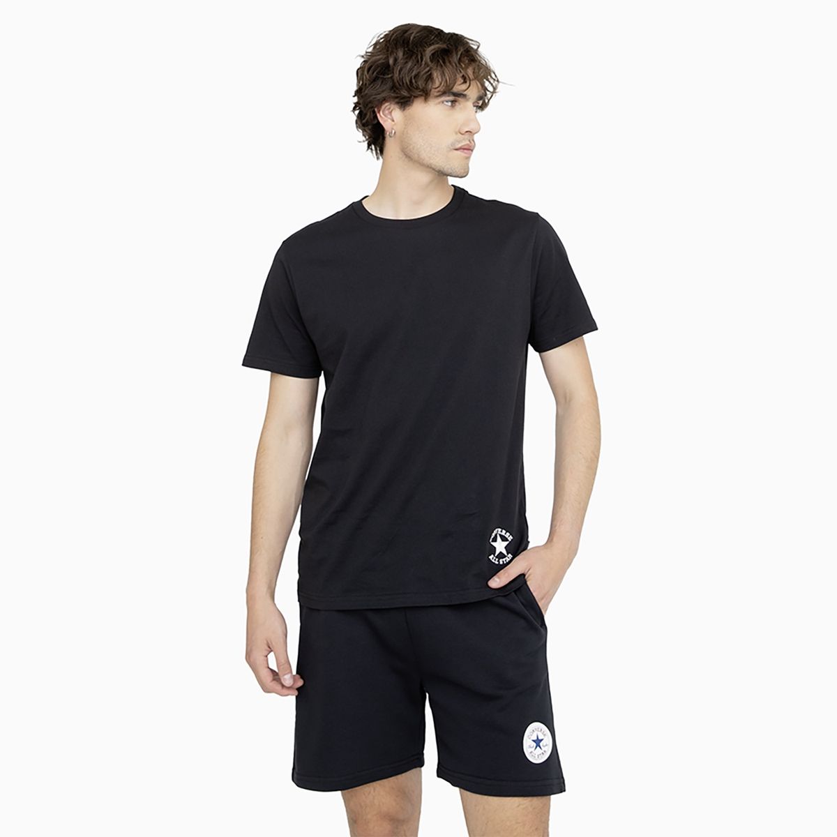 CONVERSE - Polera Converse Basic Retro Chuck M/C Hombre Negro
