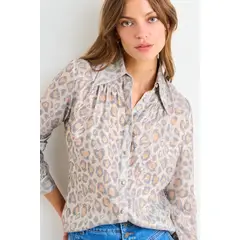 IO - Blusa Fantasia Mujer Gris