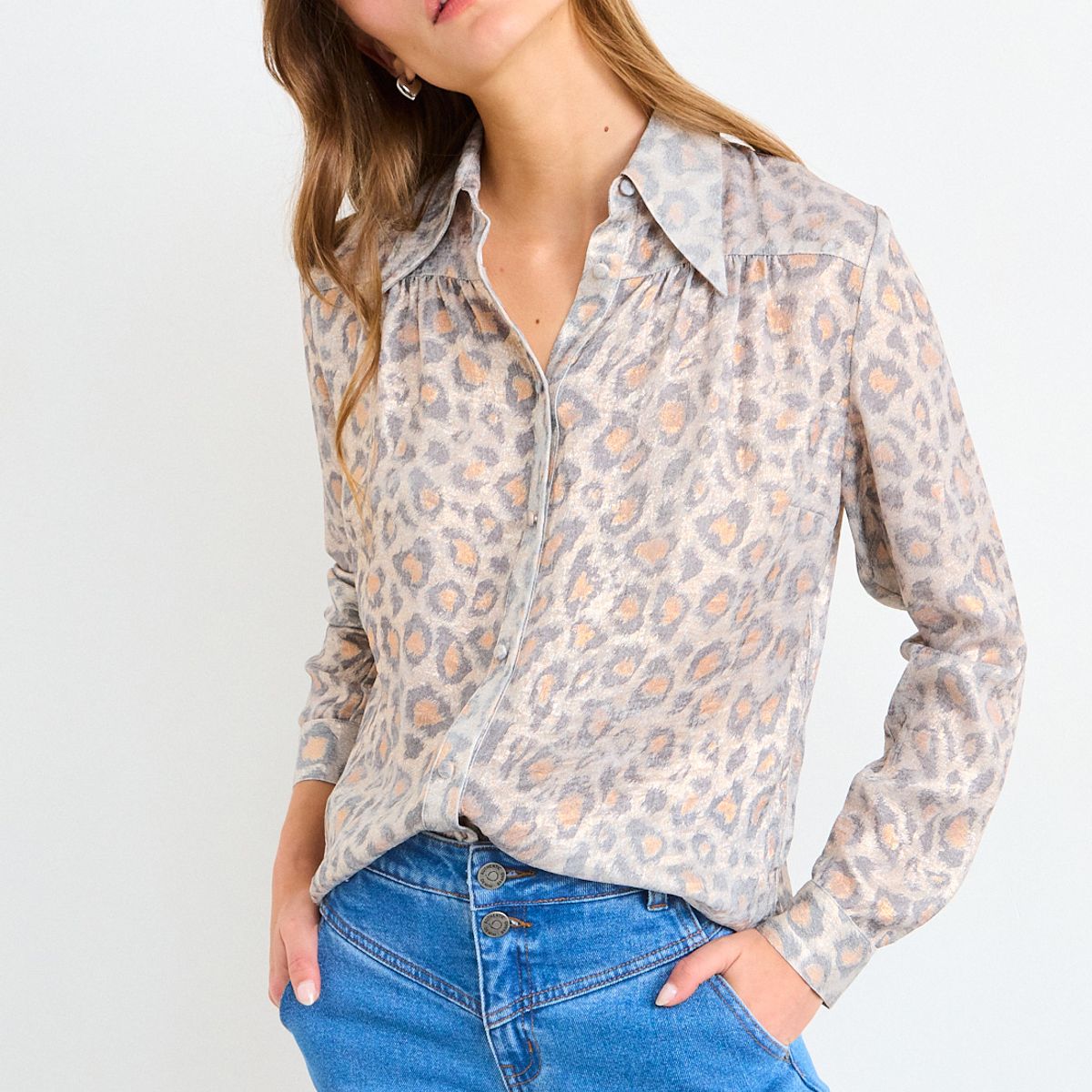 IO - Blusa Fantasia Mujer Gris Io
