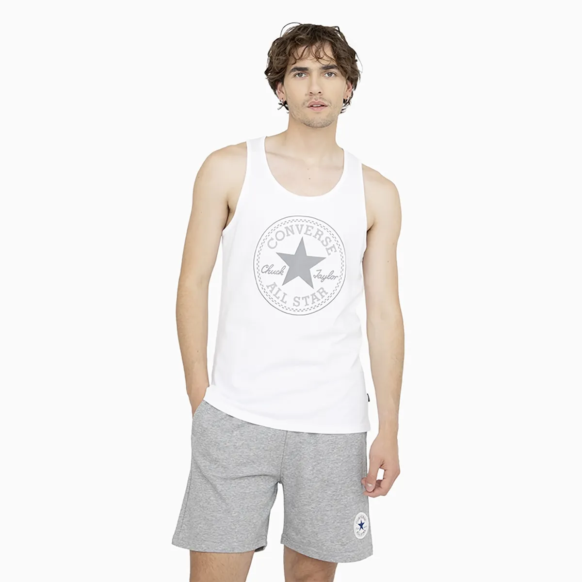 CONVERSE - Polera Converse Chuck Patch Tank S/M Hombre Blanco