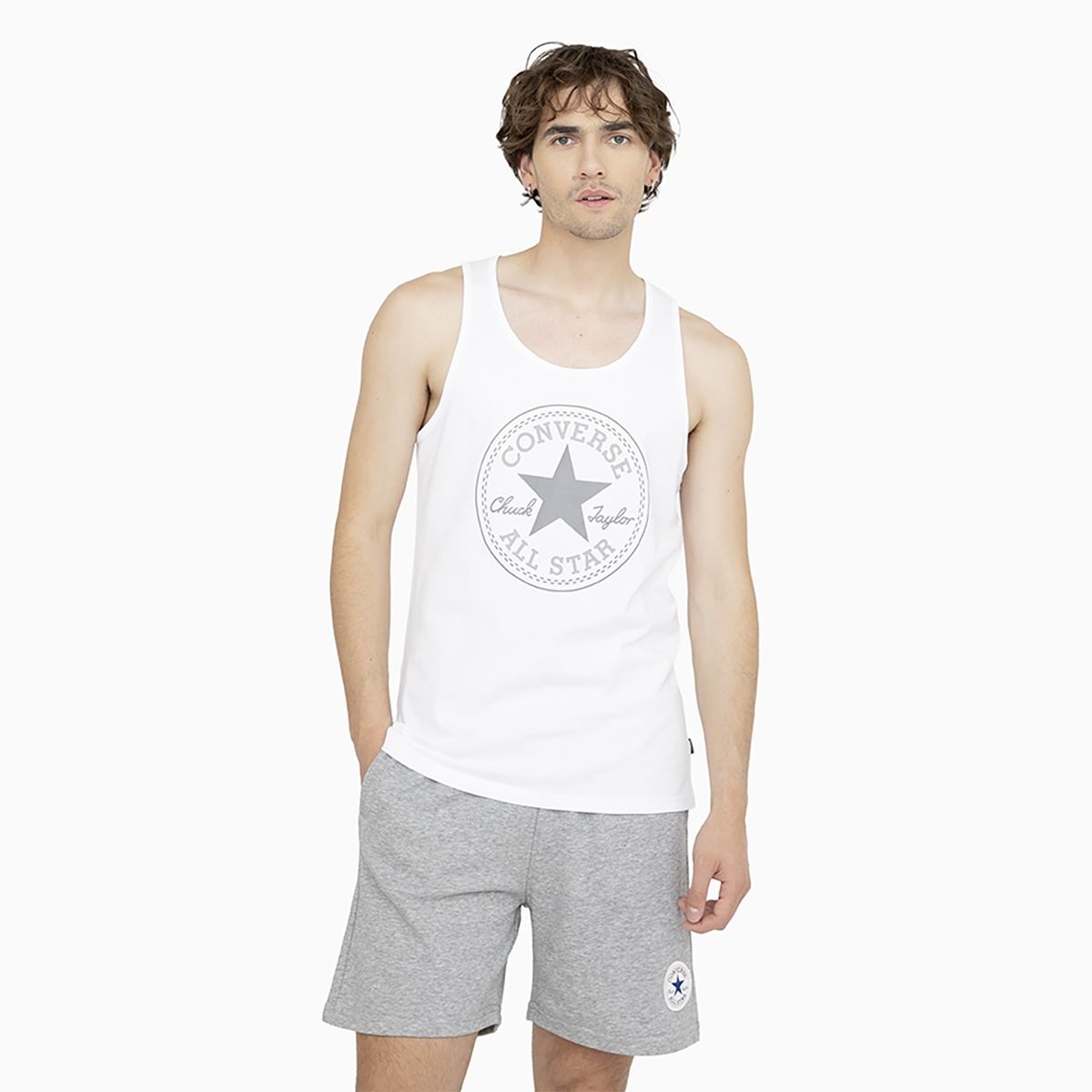 CONVERSE - Polera Converse Chuck Patch Tank S/M Hombre Blanco