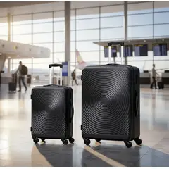 GENERICO - Pack de 2 Maletas Rigidas 10 kg y 28 kg Cabina y Bodega Negro