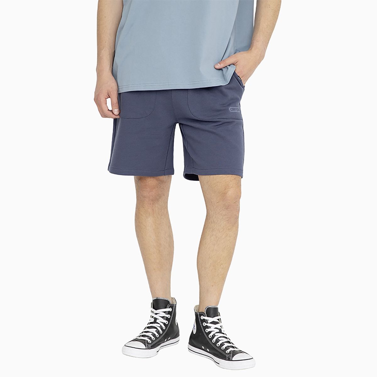 CONVERSE - Short Converse Your Logo Hombre Azul