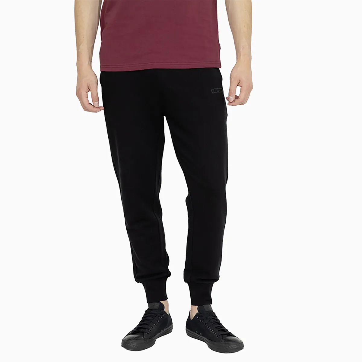 CONVERSE - Pantalón Converse Your Logo Hombre Negro