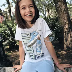 CONVERSE - Polera Chuck Taylor M/C Niña Blanco