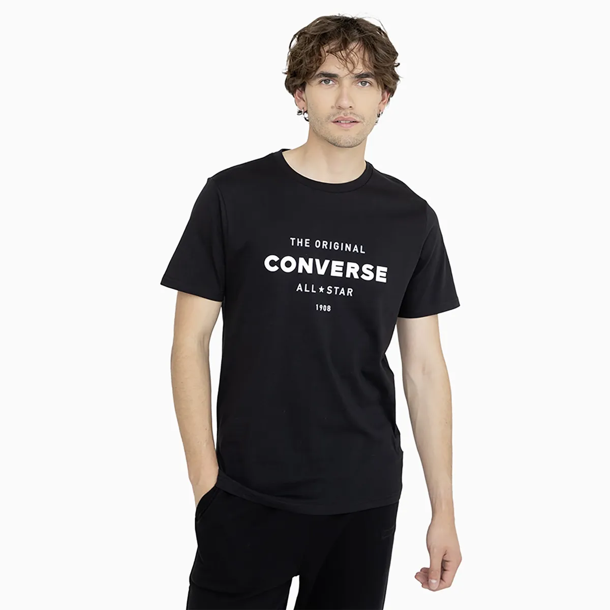 CONVERSE - Polera Converse Original All Star M/C Hombre Negro