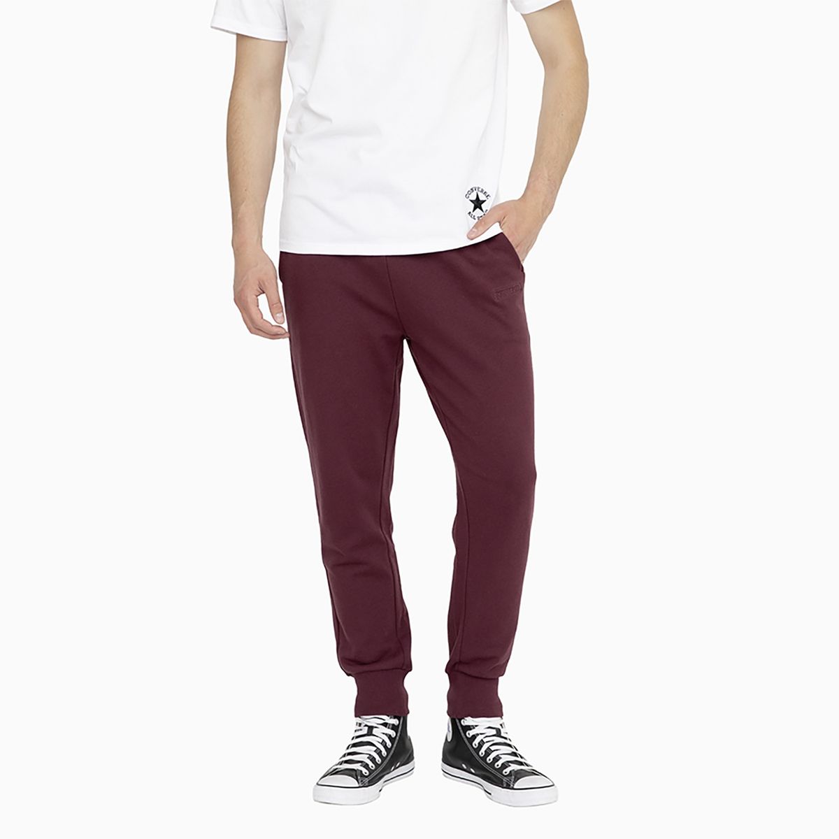 CONVERSE - Pantalón Converse Your Logo Hombre Morado