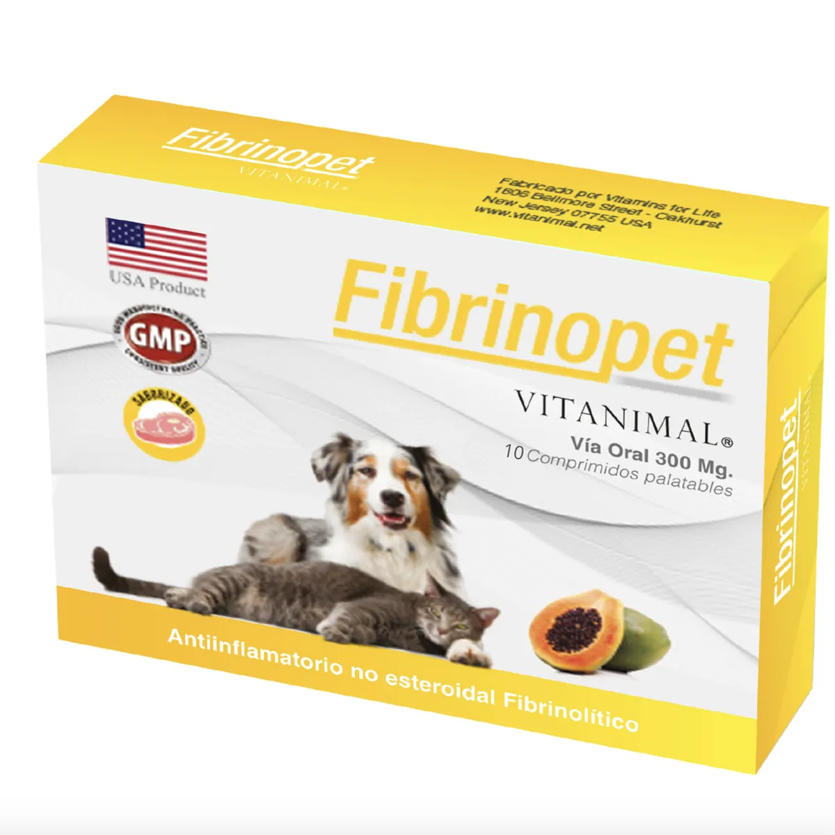 GENERICO - Fibrinopet Para Perros Y Gatos Vitanimal X 10 Comprimidos