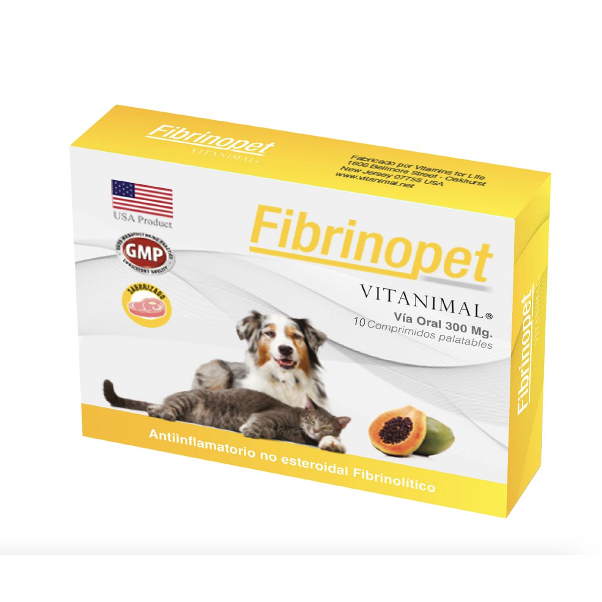GENERICO - Fibrinopet Para Perros Y Gatos Vitanimal X 10 Comprimidos