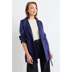 IO - Tapado Liso Mujer Azul