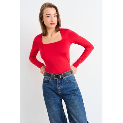 Imagen 1 del producto Polera Manga Larga Mujer Rojo