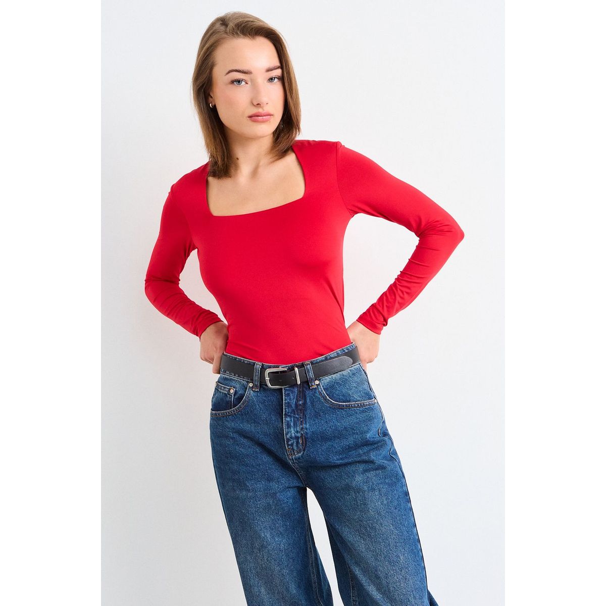 IO - Polera Manga Larga Mujer Rojo Io