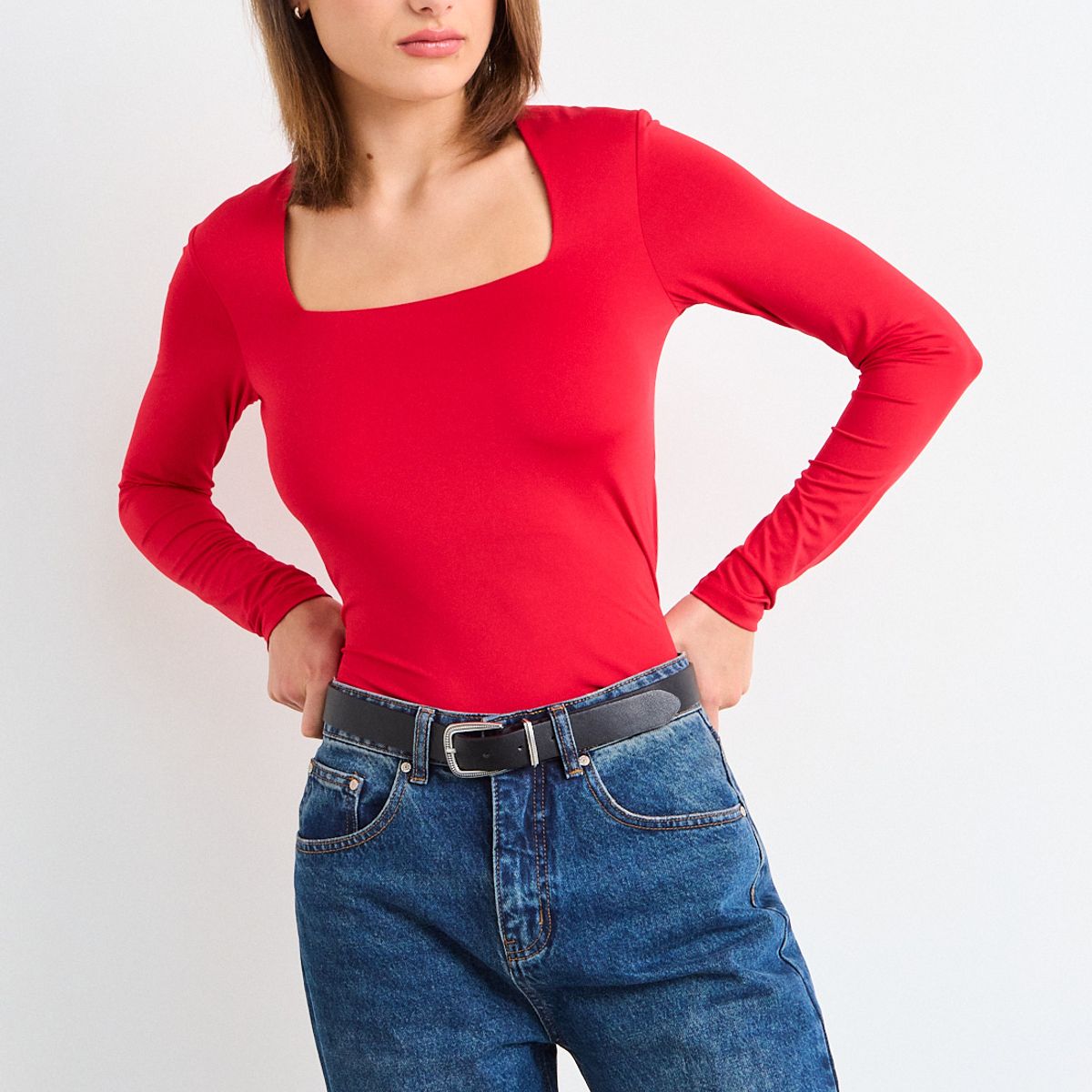 IO - Polera Manga Larga Mujer Rojo Io