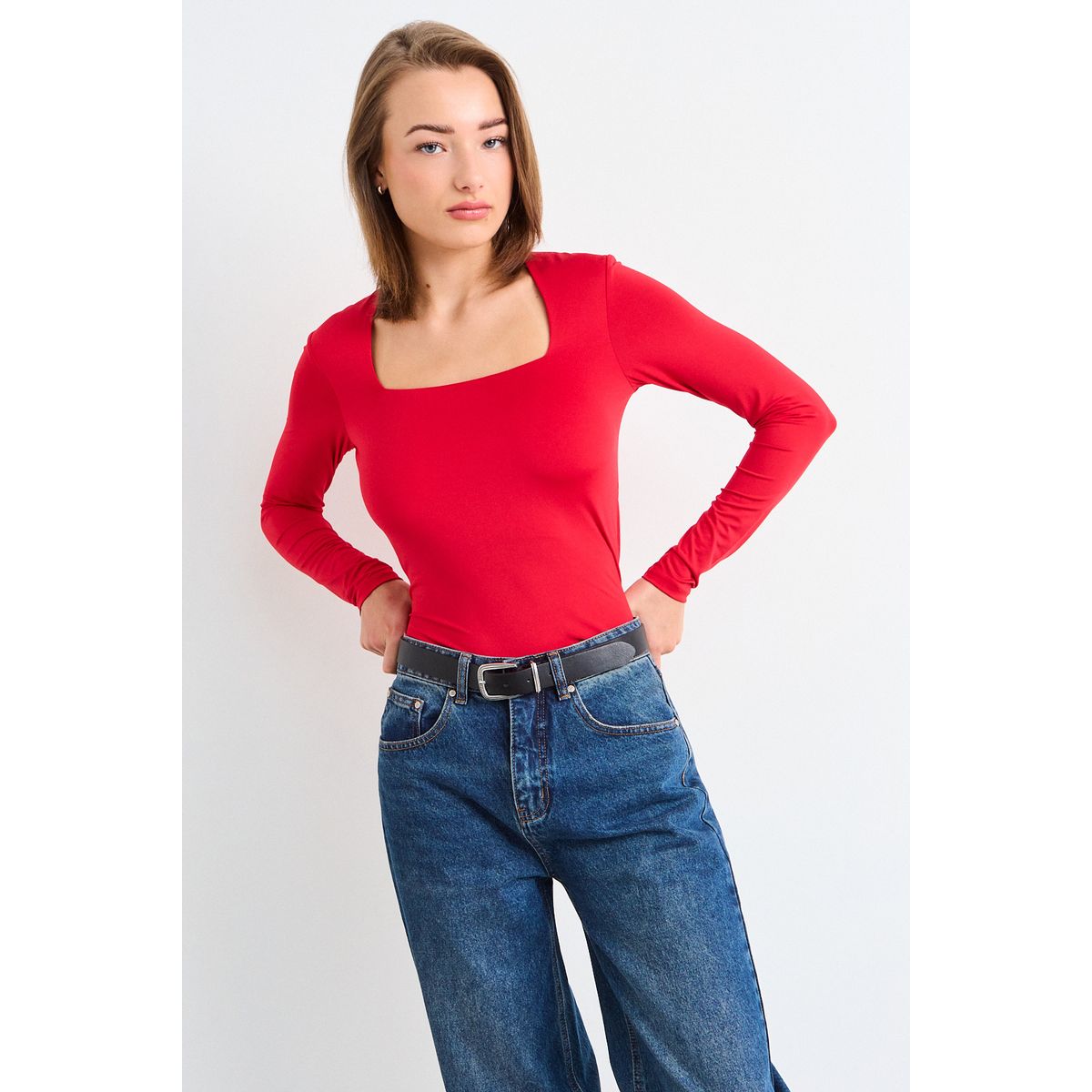 IO - Polera Manga Larga Mujer Rojo Io