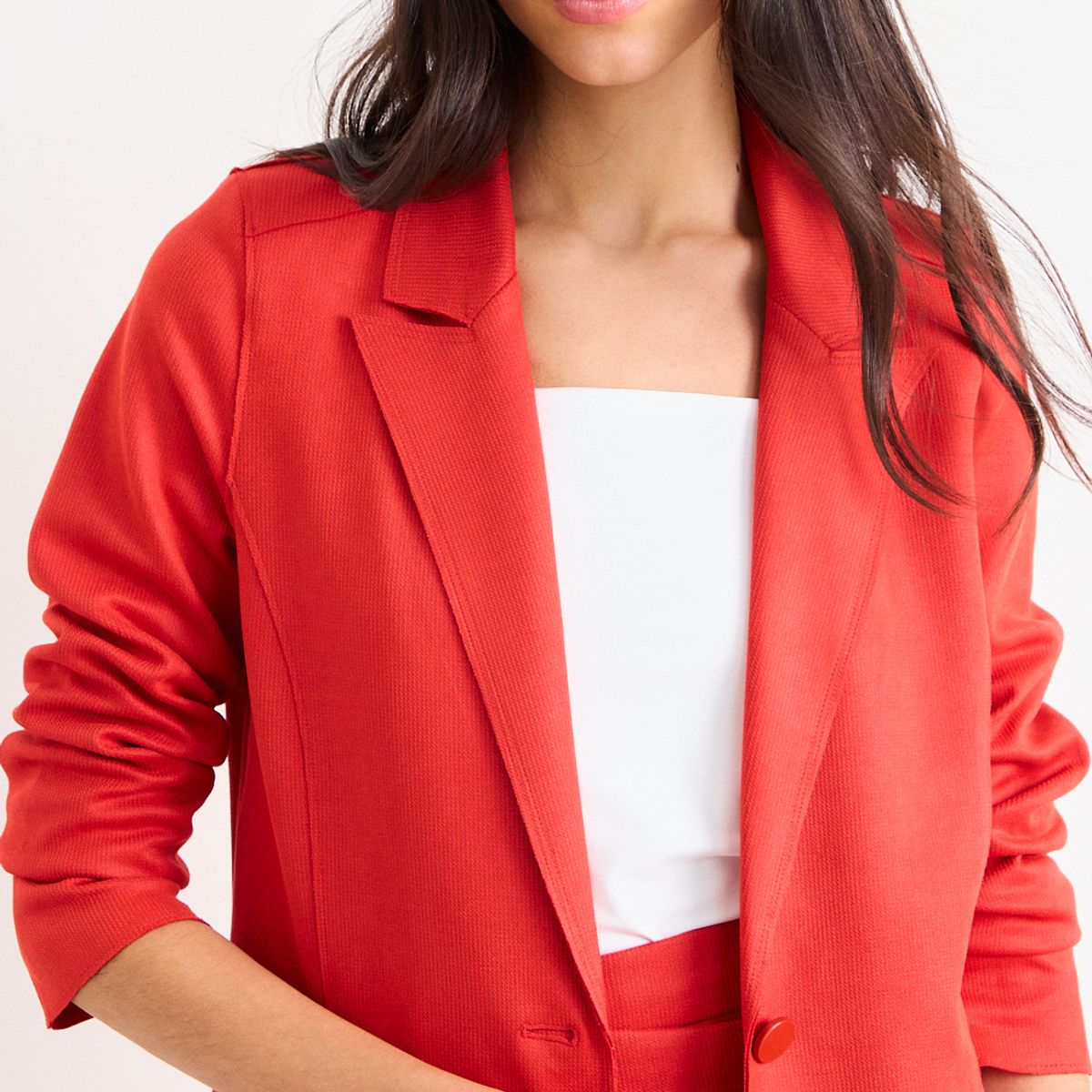 IO - Blazer Liso Mujer Rojo Io