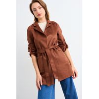 Tapado Liso Mujer Café