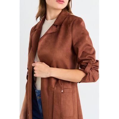 Imagen 2 del producto Tapado Liso Mujer Café