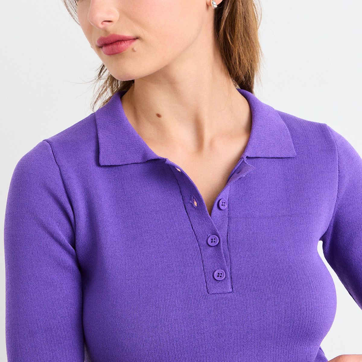 IO - Sweater Liso Mujer Morado Io