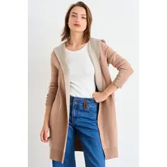 IO - Chaleco Liso Mujer Avellana