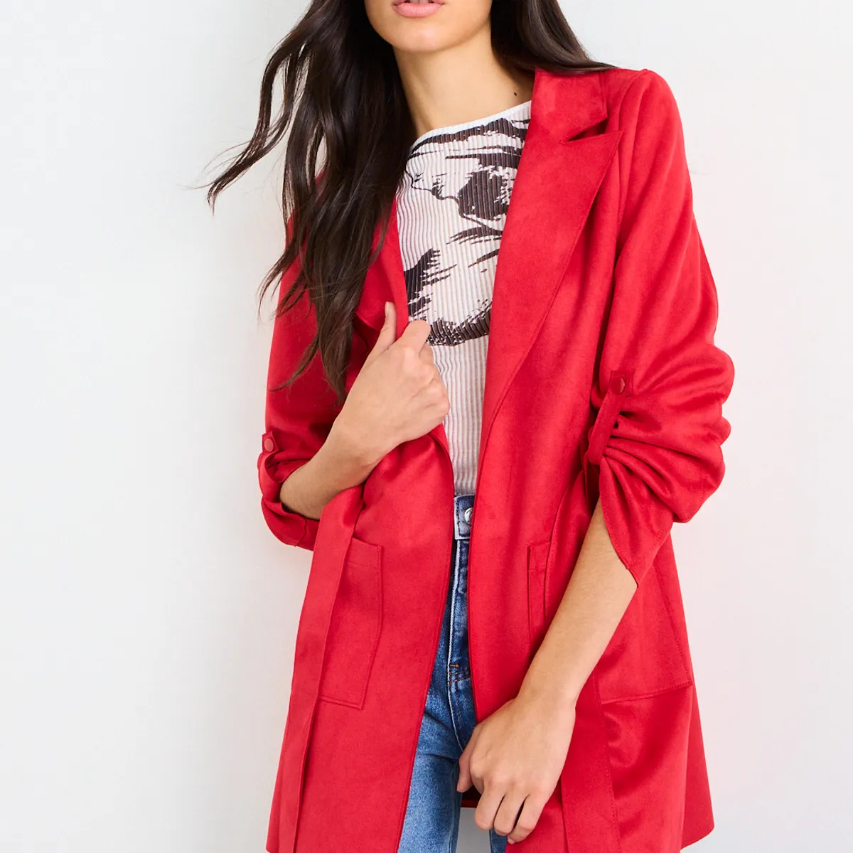 IO - Tapado Liso Mujer Rojo Io