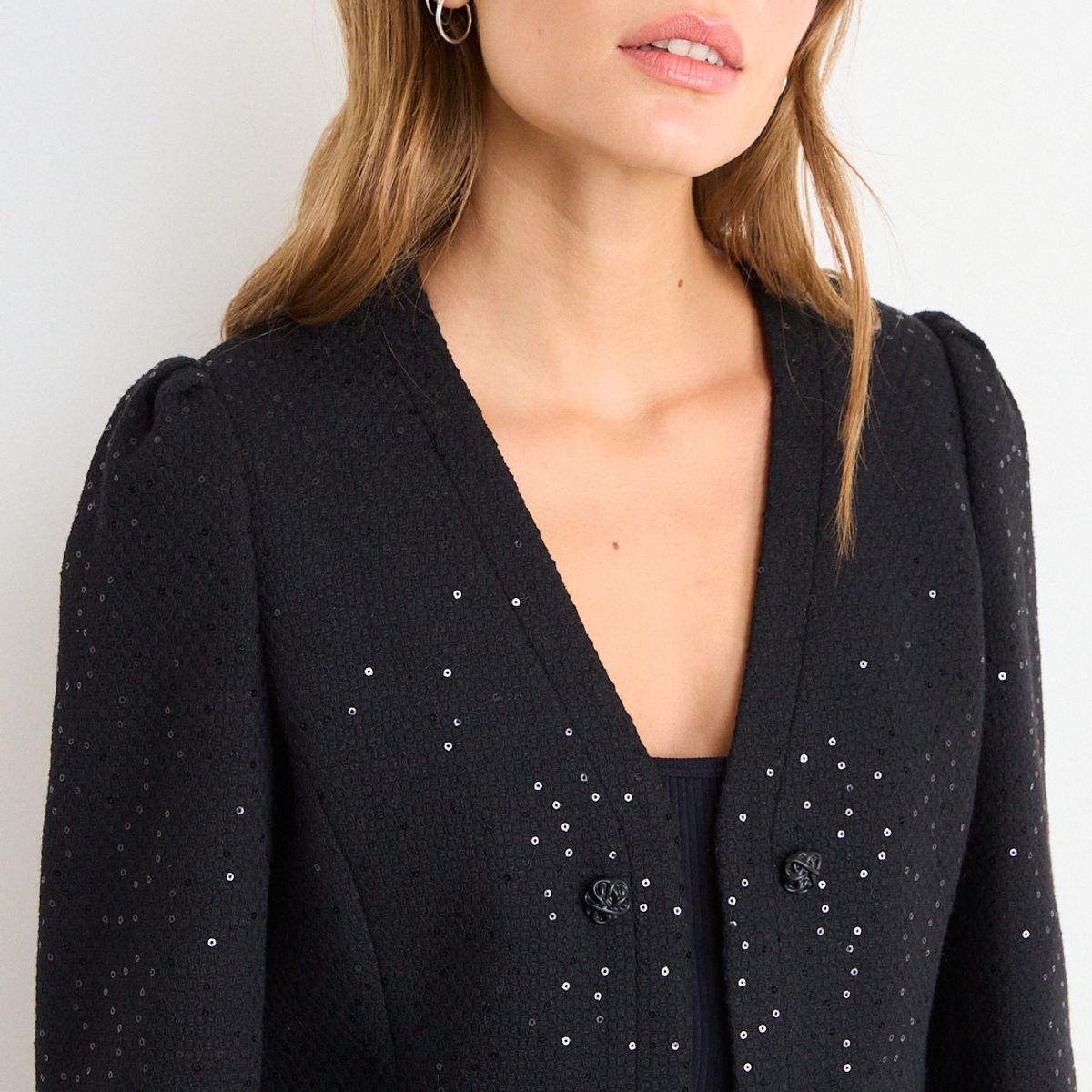 IO - Blazer Fantasia Mujer Negro Io