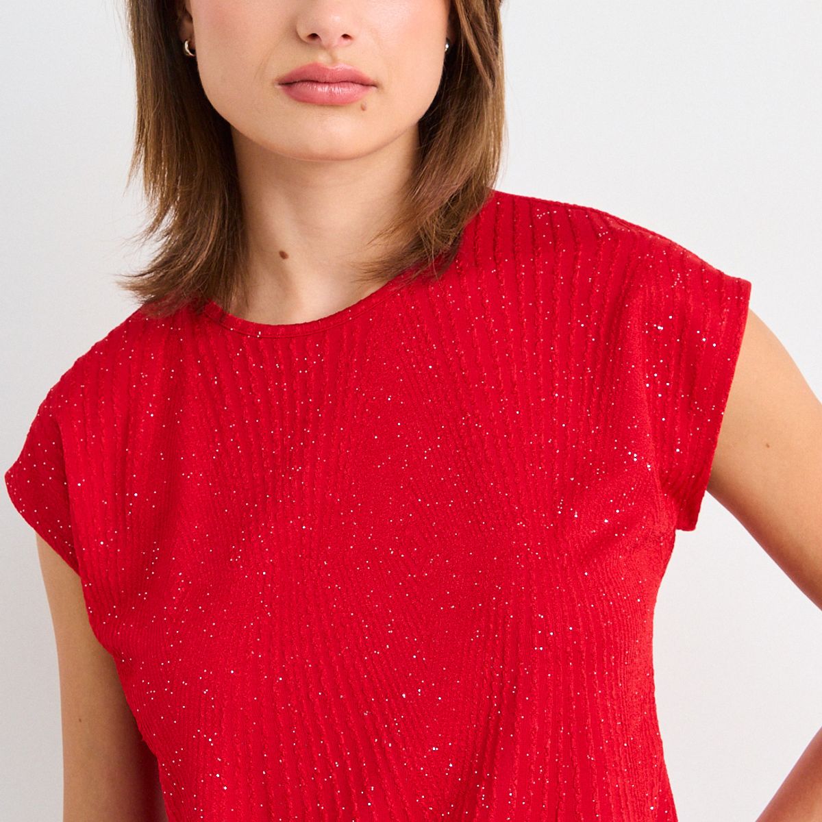IO - Polera Lisa Mujer Rojo Io