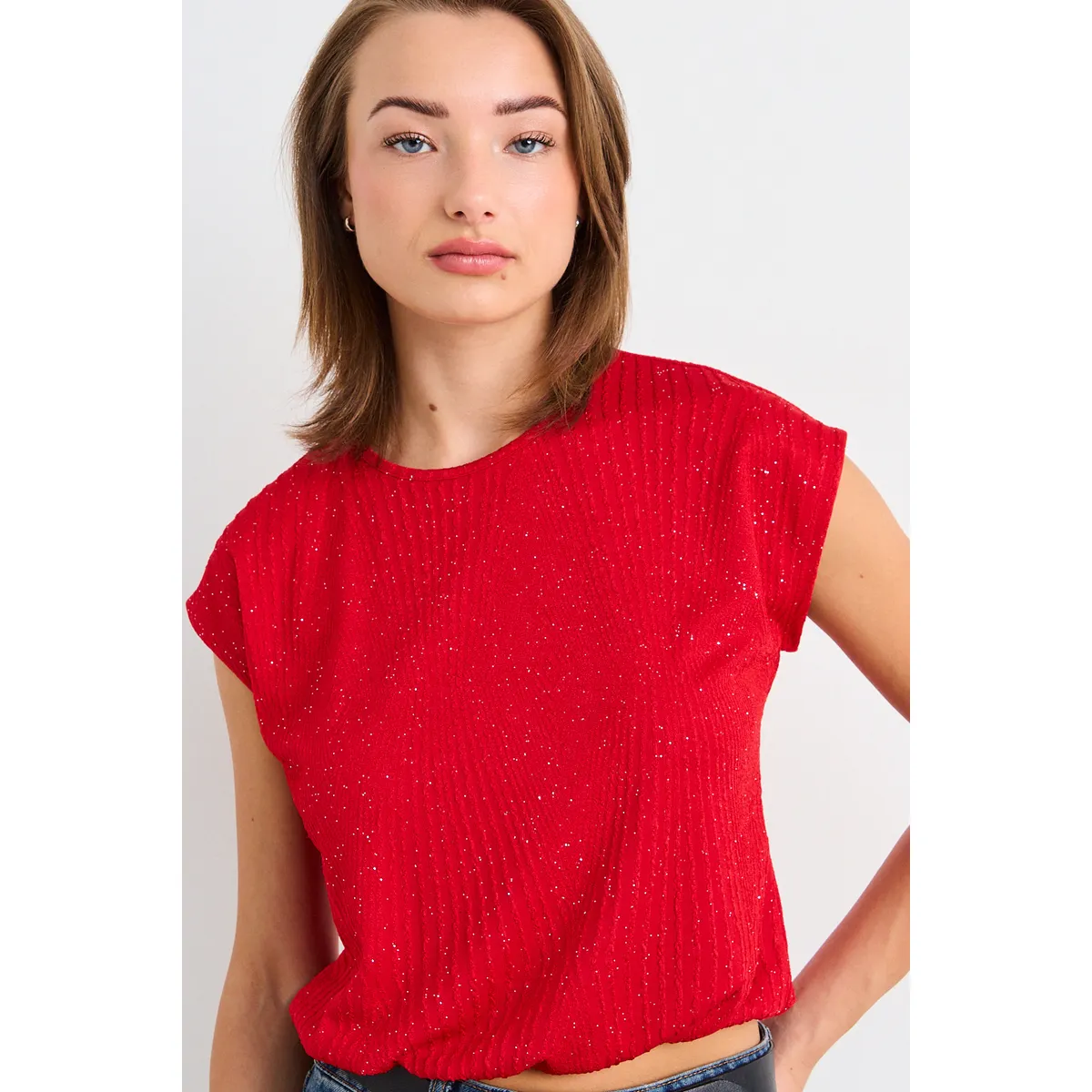 IO - Polera Lisa Mujer Rojo Io