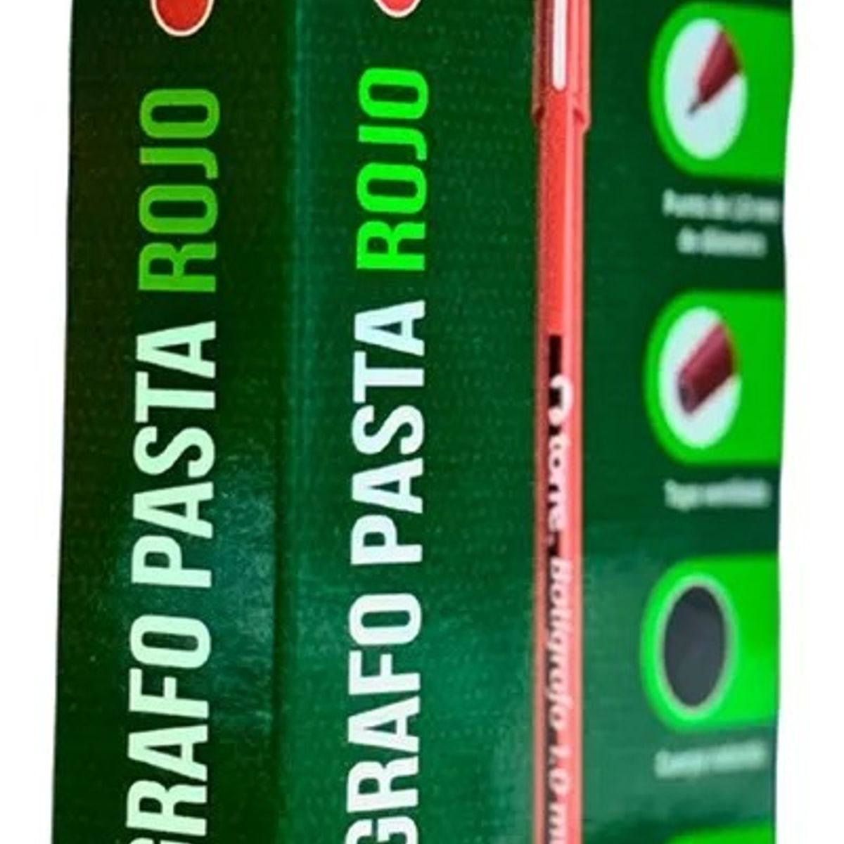 TORRE - Lápiz Pasta Torre Punta Media 1mm Tinta Roja Caja x12 Unidades