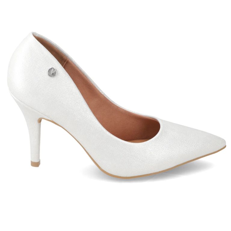 Stiletto Taco Aguja Metalizado Plateado Mujer