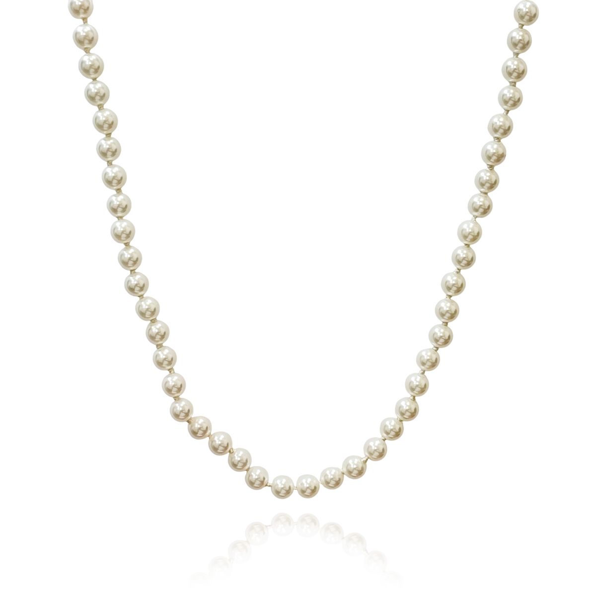 COGGIOLA - Collar Perlas Shellpearl Nudo 6mm Enchapado Oro 18K