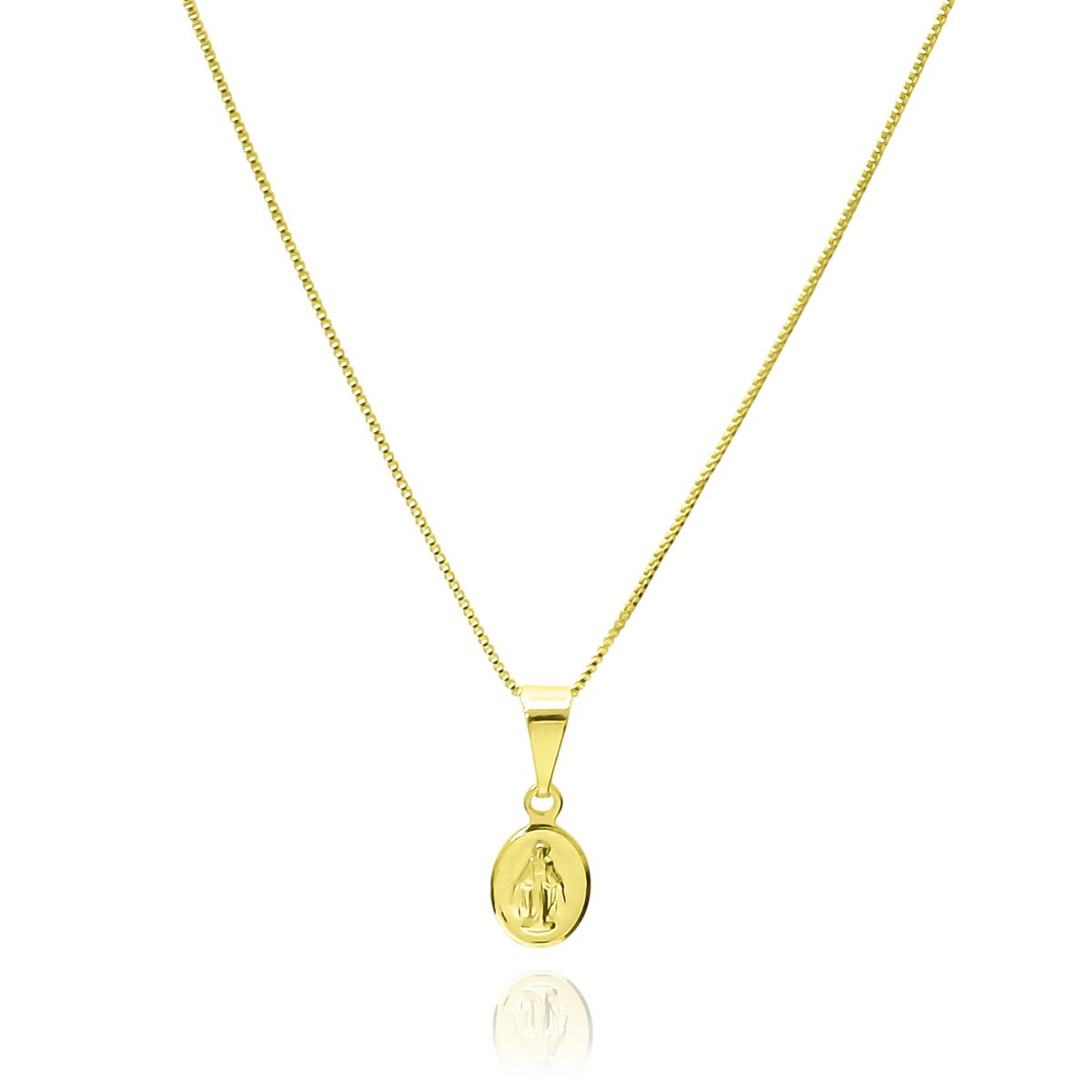 COGGIOLA - Collar Virgen de los Rayos Mini Veneciana Enchapado Oro 18K