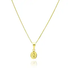 COGGIOLA - Collar Virgen de los Rayos Mini Veneciana Enchapado Oro 18K