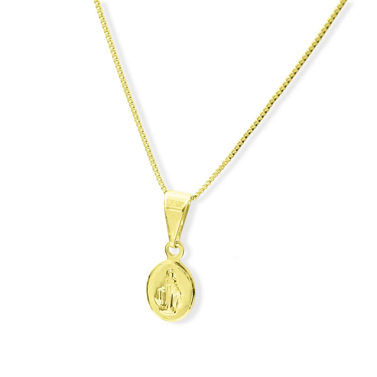 COGGIOLA - Collar Virgen de los Rayos Mini Veneciana Enchapado Oro 18K