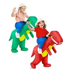 GENERICO - Disfraz Dinosaurio Inflable Para Niños Rojo Rex
