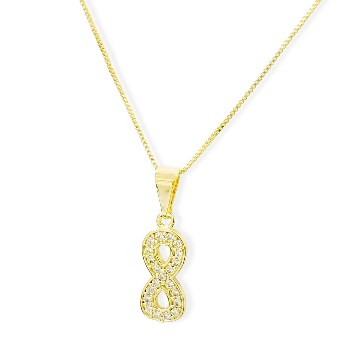 COGGIOLA - Collar Infinito Circón Veneciana Enchapado Oro 18K