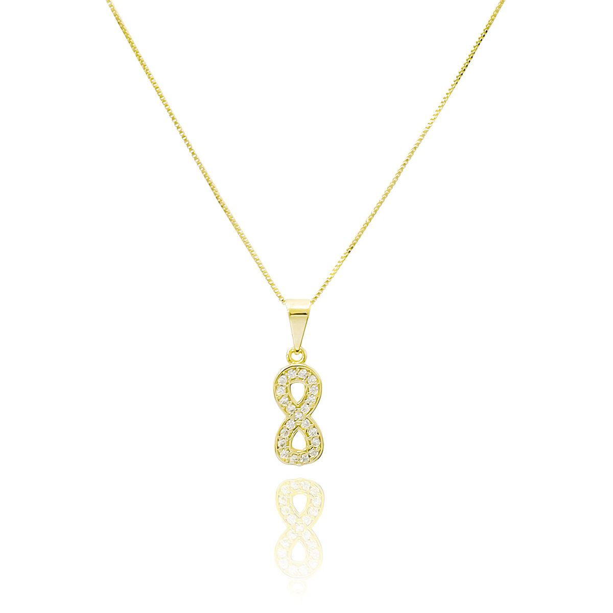 COGGIOLA - Collar Infinito Circón Veneciana Enchapado Oro 18K