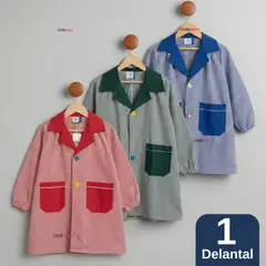 UTILISIMO - Delantal de Párvulo Niño Cotona Escolar Colegio