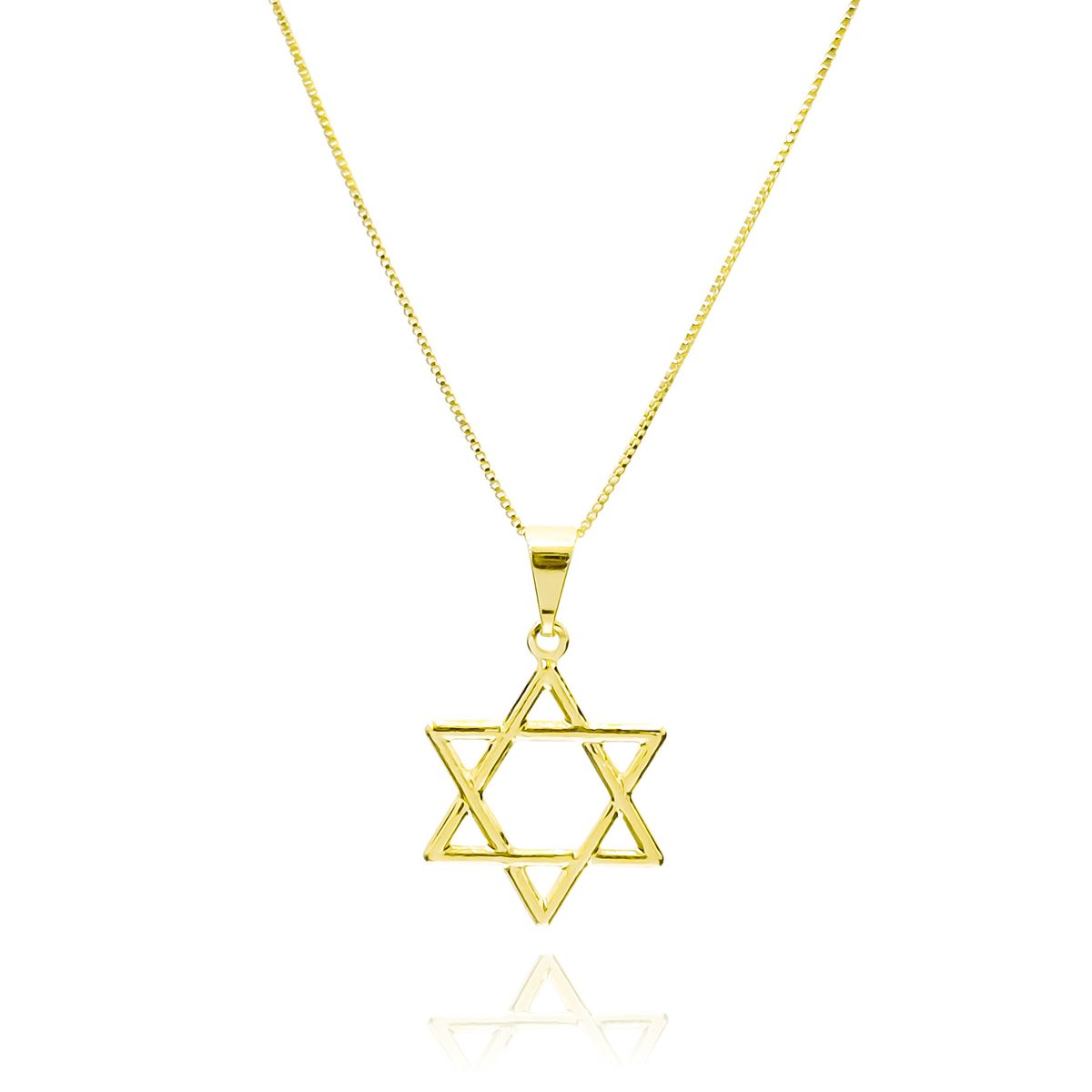 ANDREA COGGIOLA JOYAS - Collar Estrella De David 16mm Enchapado Oro 18K