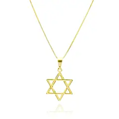ANDREA COGGIOLA JOYAS - Collar Estrella De David 16mm Enchapado Oro 18K