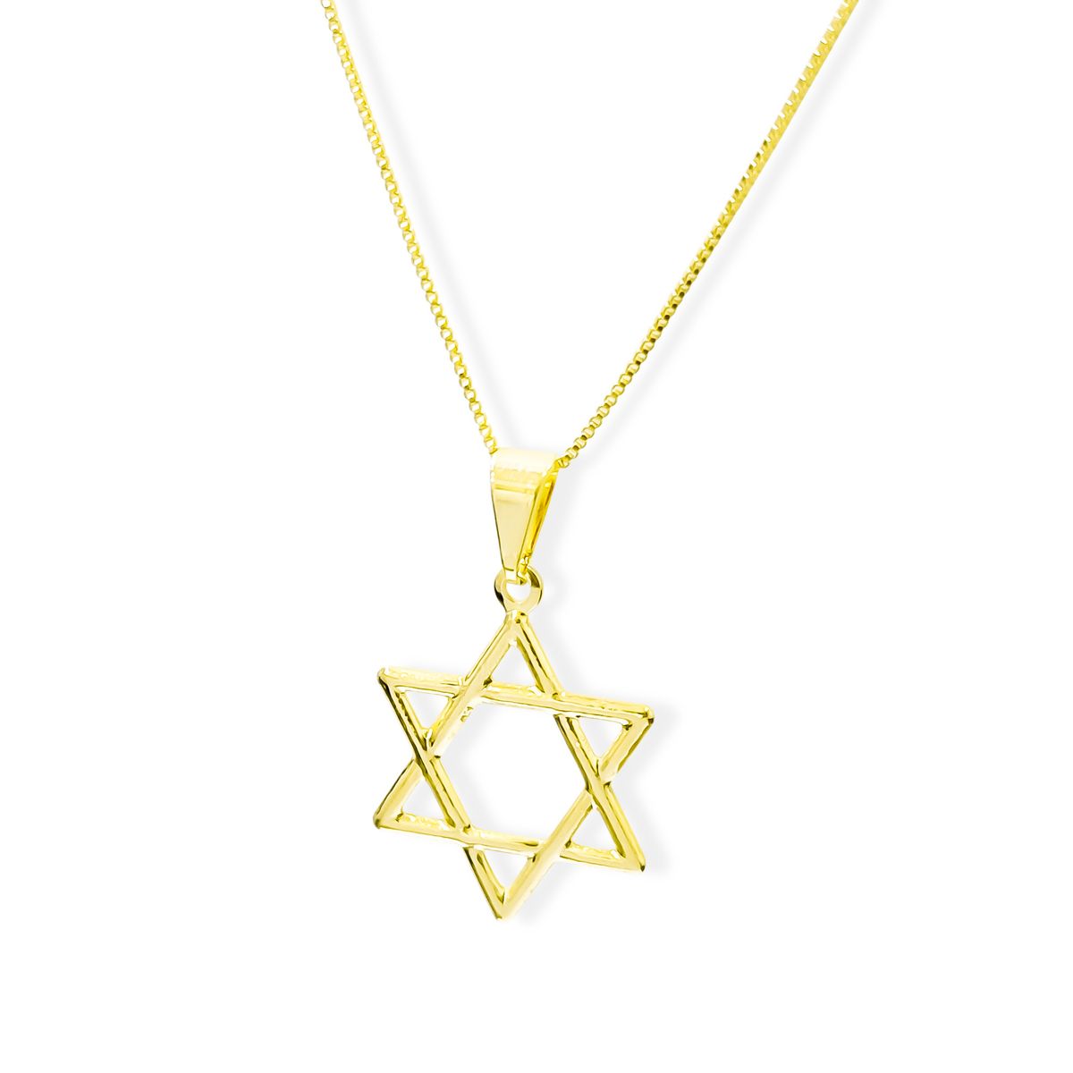 ANDREA COGGIOLA JOYAS - Collar Estrella De David 16mm Enchapado Oro 18K