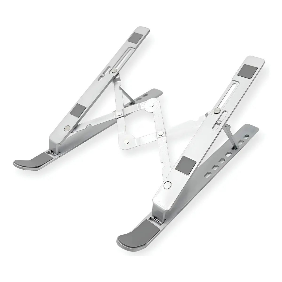 GENERICO - Soporte Portatil Aluminio Plegable Para Notebook Tablet Plateado