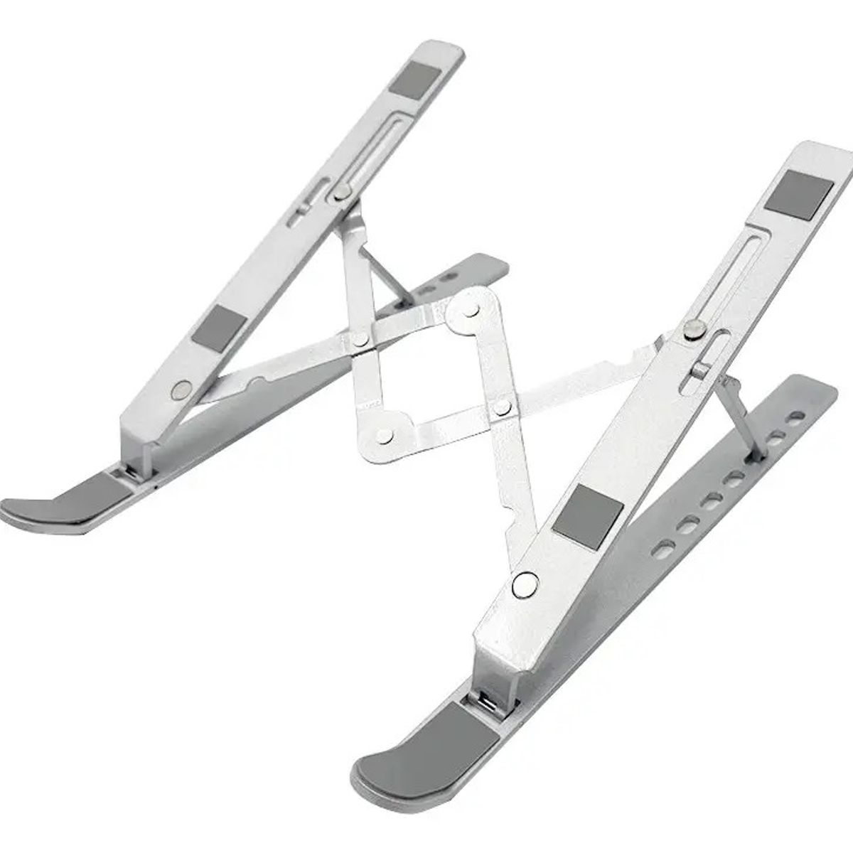 GENERICO - Soporte Portatil Aluminio Plegable Para Notebook Tablet Plateado